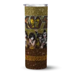 personalized-western-michigan-broncos-kiss-band-gold-skinny-tumbler-best-selling-1.webp