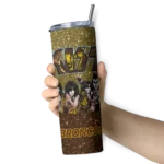 personalized-western-michigan-broncos-kiss-band-gold-skinny-tumbler-best-selling-1.webp