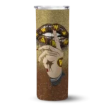 personalized-western-michigan-broncos-sparkle-lips-brown-skinny-tumbler-best-selling-1.webp
