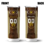 personalized-western-michigan-broncos-stacked-diamond-brown-skinny-tumbler-best-selling-1.webp
