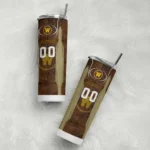 personalized-western-michigan-broncos-stacked-diamond-brown-skinny-tumbler-best-selling-1.webp