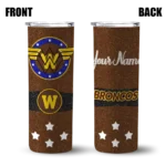 personalized-western-michigan-broncos-star-cluster-brown-skinny-tumbler-best-selling-3.webp