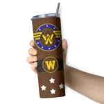 personalized-western-michigan-broncos-star-cluster-brown-skinny-tumbler-best-selling-3.webp