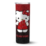 personalized-wisconsin-badgers-hello-kitty-red-black-skinny-tumbler-best-selling.webp