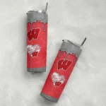 personalized-wisconsin-badgers-pixel-fade-red-skinny-tumbler-best-selling-1.webp
