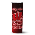 personalized-wisconsin-badgers-rose-romance-red-black-skinny-tumbler-best-selling-1.webp