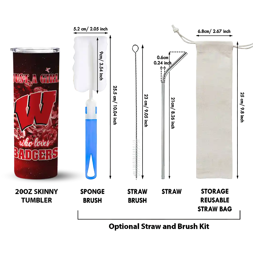 personalized-wisconsin-badgers-rose-romance-red-black-skinny-tumbler-new-arrival.webp