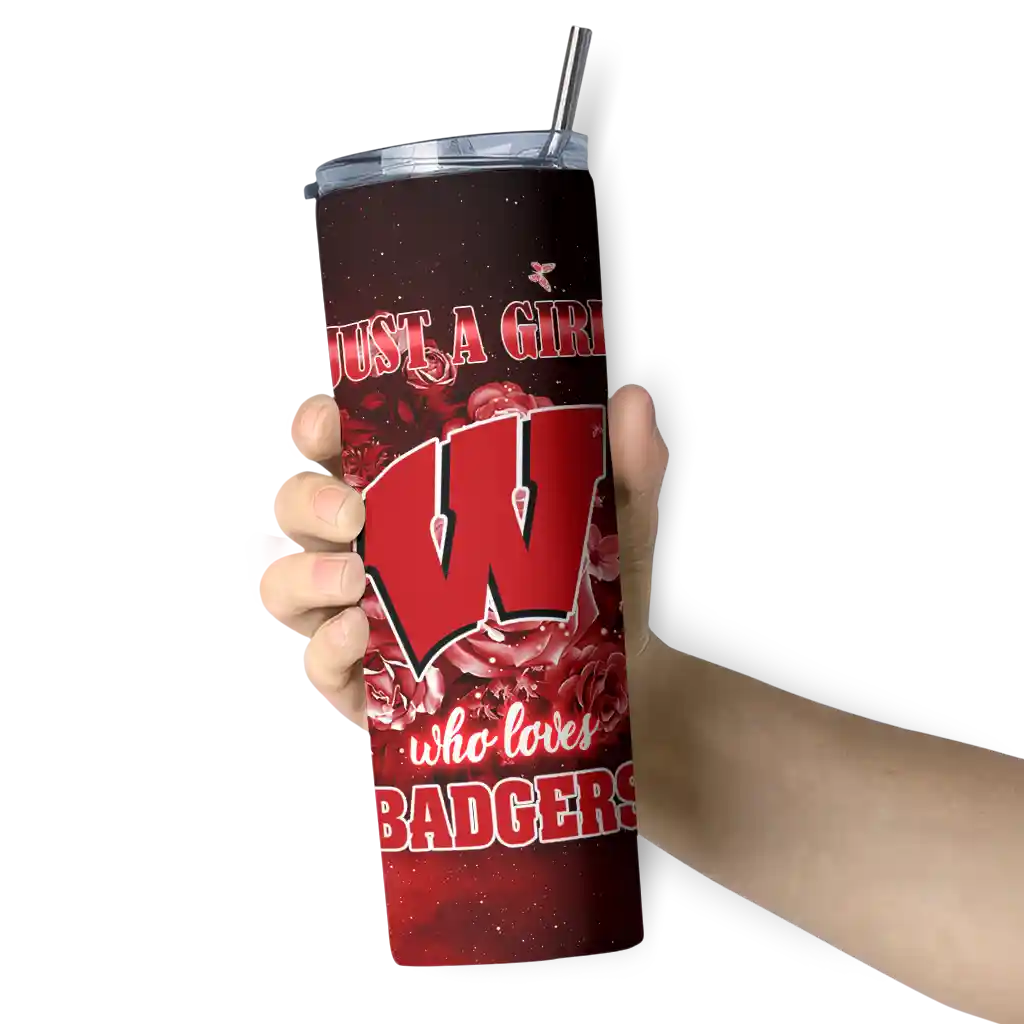 personalized-wisconsin-badgers-rose-romance-red-black-skinny-tumbler-premium-grade.webp