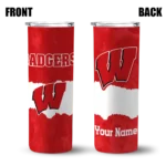 personalized-wisconsin-badgers-torn-band-red-white-skinny-tumbler-best-selling-2.webp