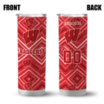 personalized-wisconsin-badgers-zipper-leopard-red-skinny-tumbler-best-selling.webp