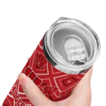 personalized-wisconsin-badgers-zipper-leopard-red-skinny-tumbler-best-selling.webp
