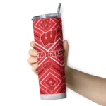 personalized-wisconsin-badgers-zipper-leopard-red-skinny-tumbler-best-selling.webp