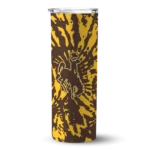 personalized-wyoming-cowboys-metallic-grid-brown-skinny-tumbler-best-selling.webp