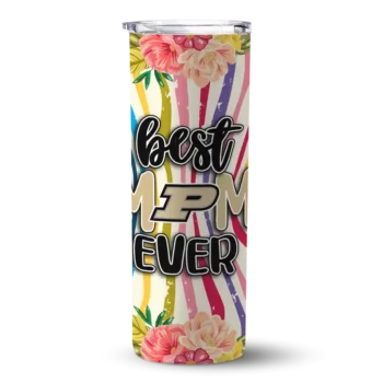 Purdue Boilermakers Flower Cluster Skinny Tumbler
