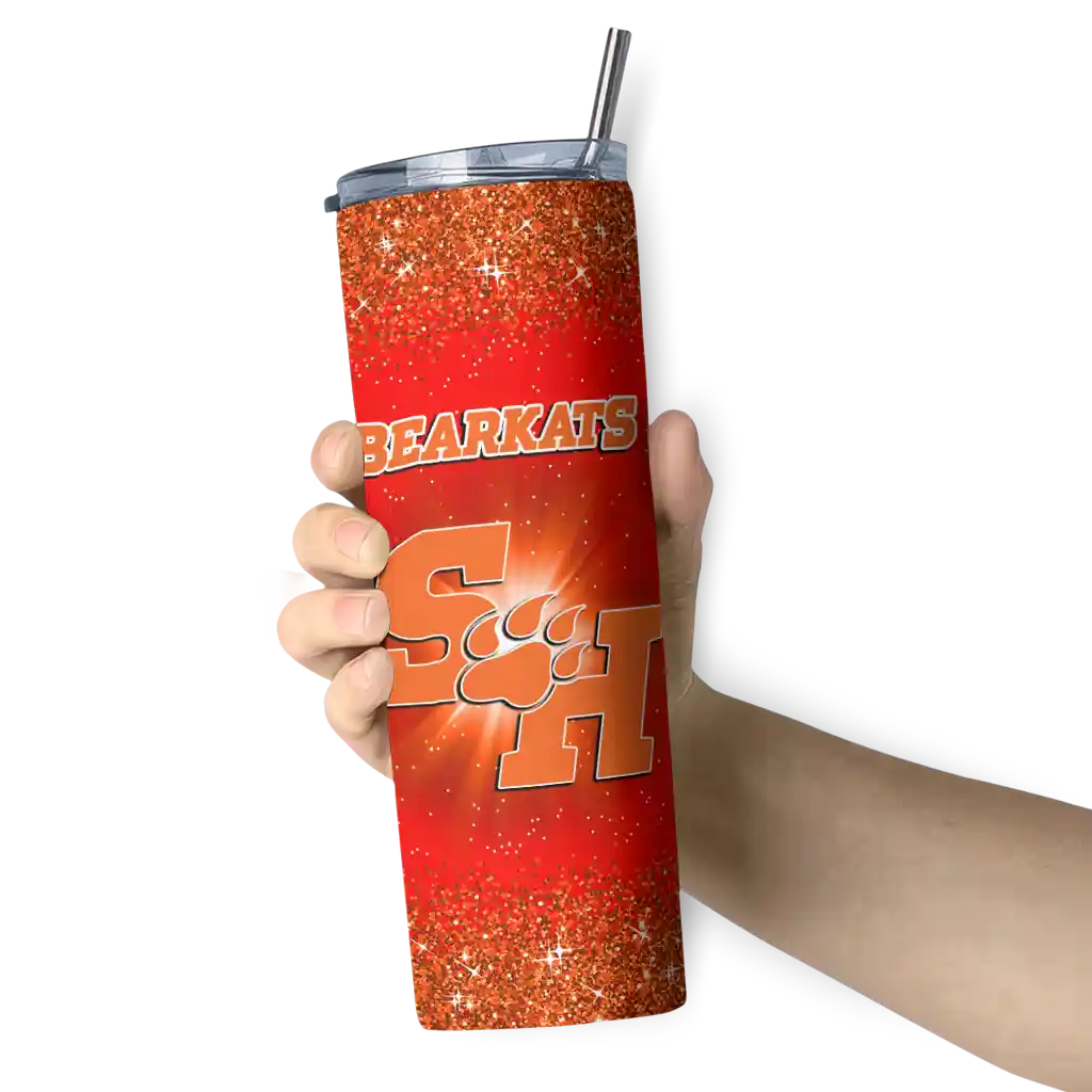 sam-houston-bearkats-radiant-glitter-orange-skinny-tumbler-premium-grade-1.webp