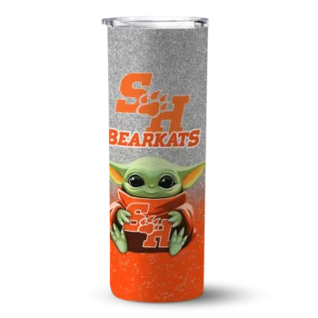 Sam Houston Bearkats Yoda Smile Orange Skinny Tumbler