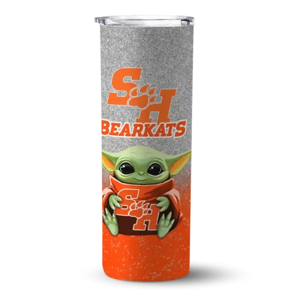sam houston bearkats yoda smile orange skinny tumbler best selling