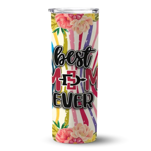 san diego state aztecs flower cluster skinny tumbler best selling