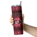 san-diego-state-aztecs-radiant-glitter-red-skinny-tumbler-best-selling-1.webp