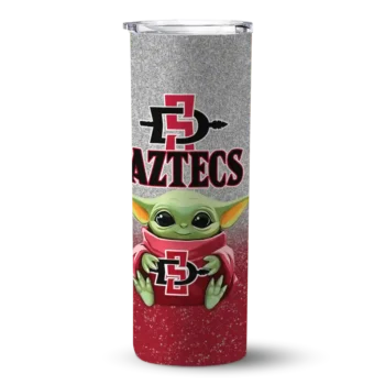 San Diego State Aztecs Yoda Smile Red Skinny Tumbler