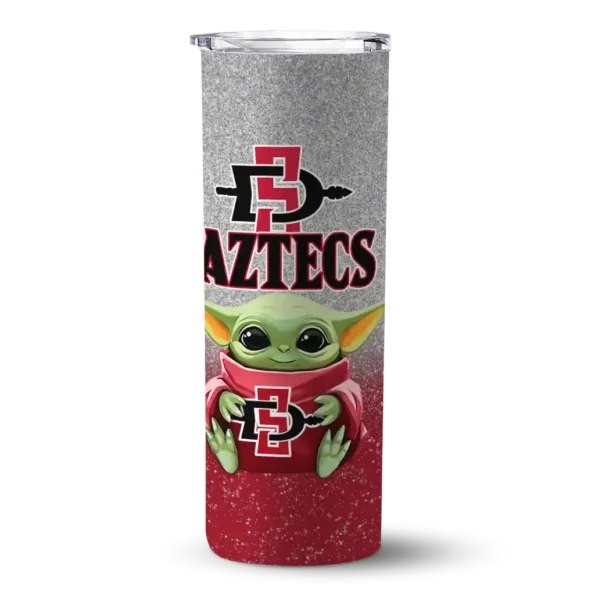 san diego state aztecs yoda smile red skinny tumbler best selling 1