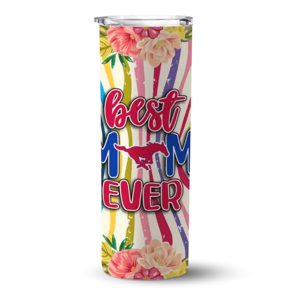 smu mustangs flower cluster skinny tumbler best selling