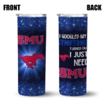 smu-mustangs-radiant-glitter-blue-skinny-tumbler-best-selling.webp