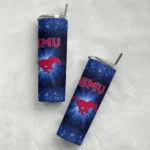 smu-mustangs-radiant-glitter-blue-skinny-tumbler-best-selling.webp