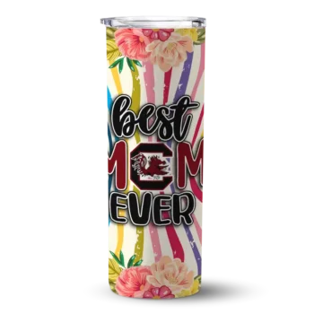 South Carolina Gamecocks Flower Cluster Skinny Tumbler