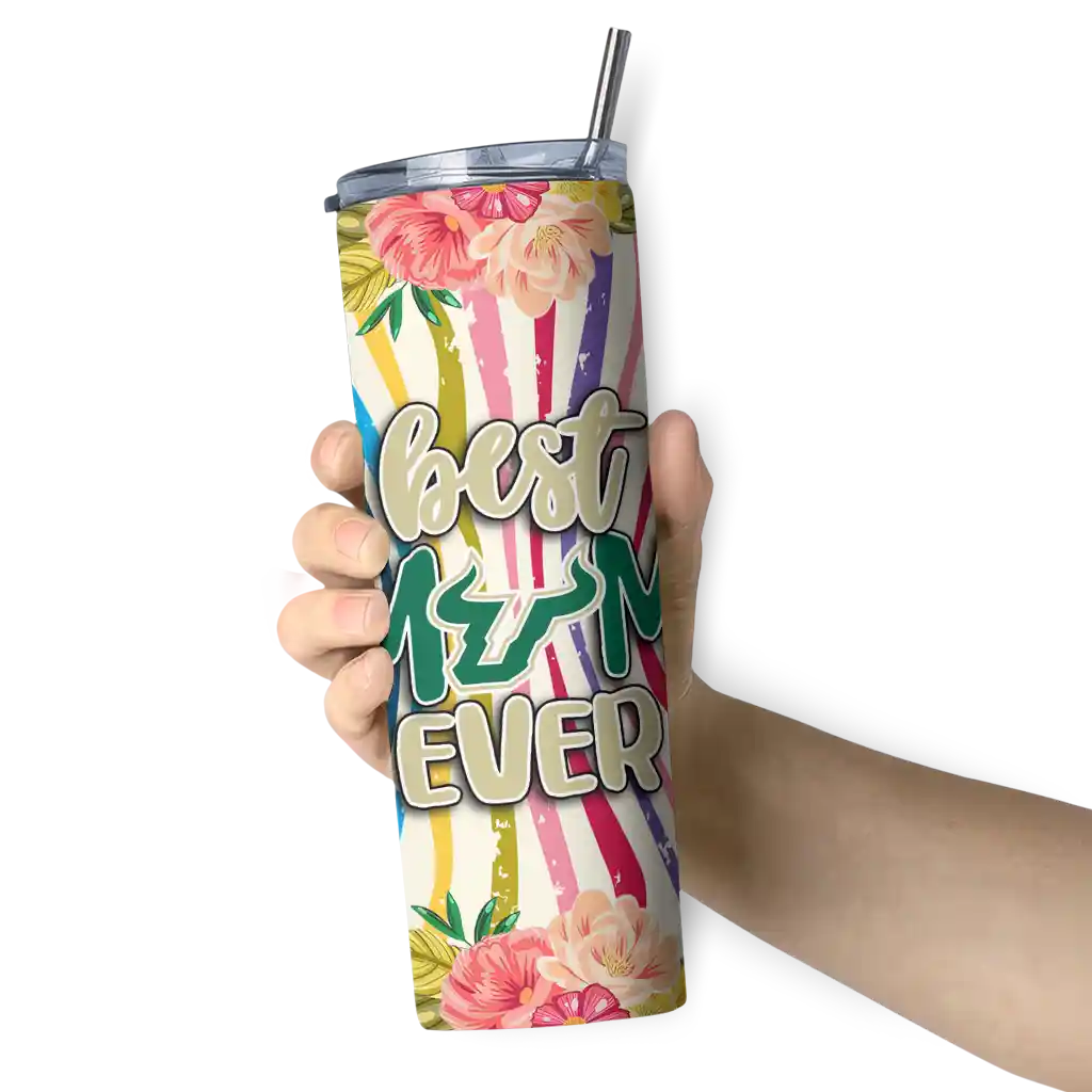 south-florida-bulls-flower-cluster-skinny-tumbler-premium-grade.webp