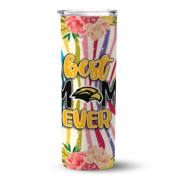 Southern Miss Golden Eagles Flower Cluster Skinny Tumbler