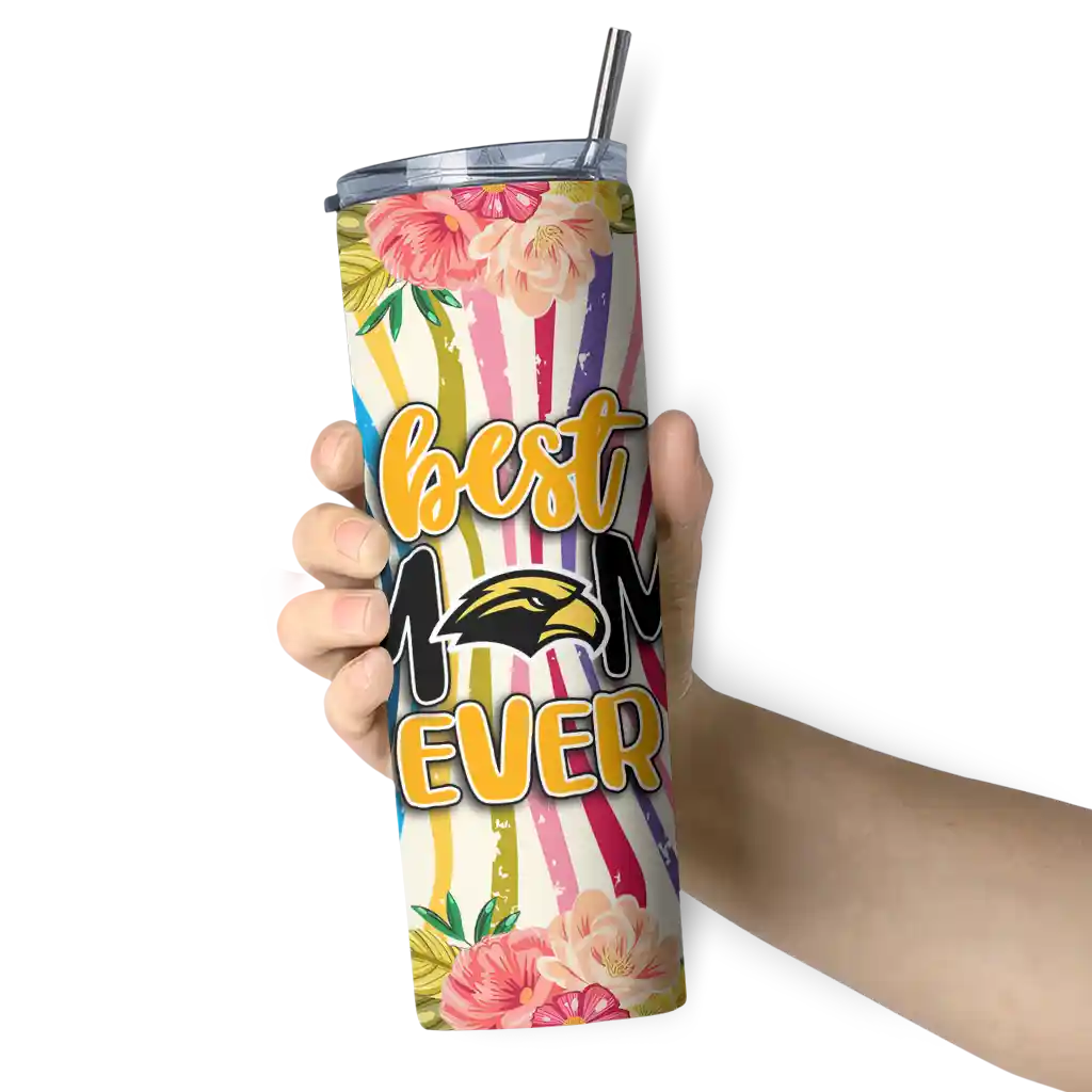 southern-miss-golden-eagles-flower-cluster-skinny-tumbler-premium-grade.webp