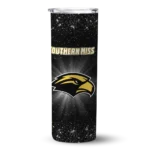 southern-miss-golden-eagles-radiant-glitter-black-skinny-tumbler-best-selling-2.webp