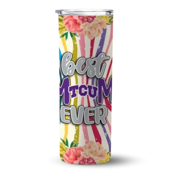 TCU Horned Frogs Flower Cluster Skinny Tumbler