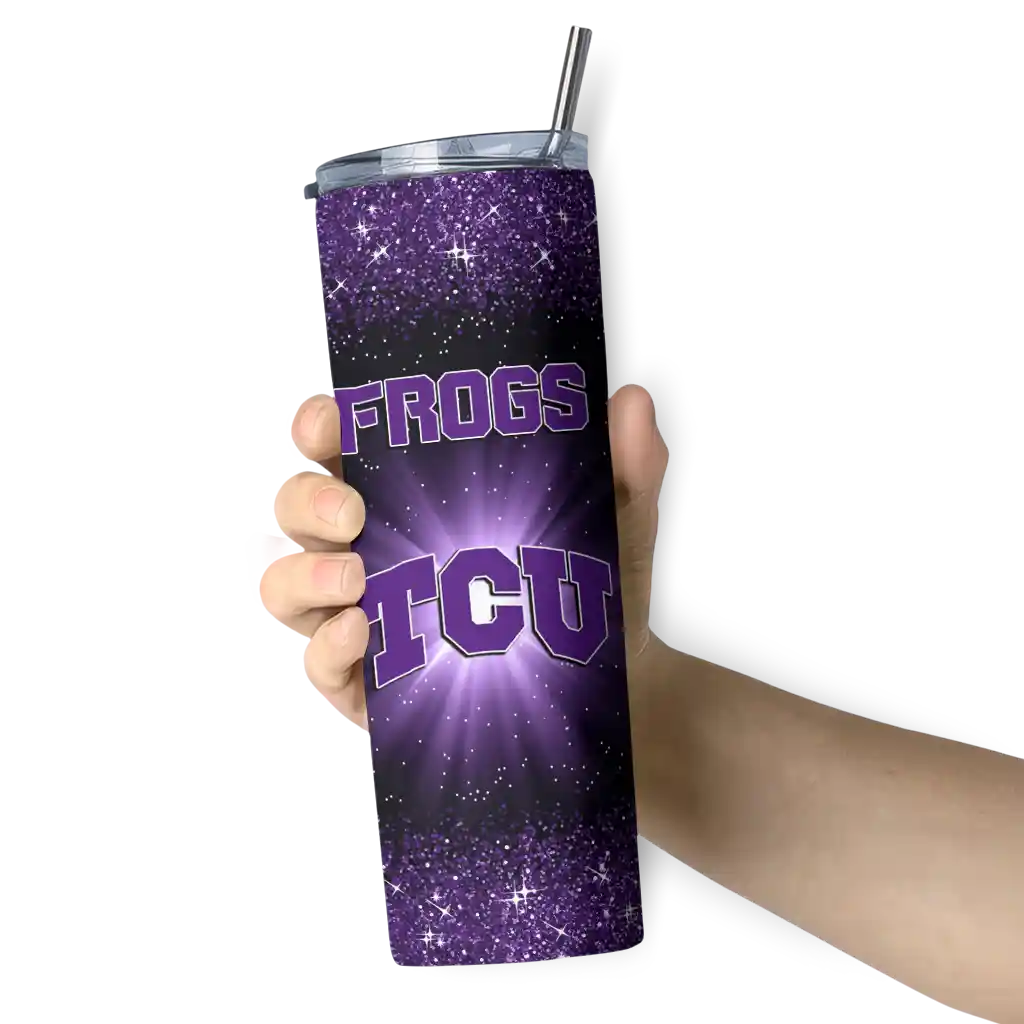 tcu-horned-frogs-radiant-glitter-purple-skinny-tumbler-premium-grade-1.webp