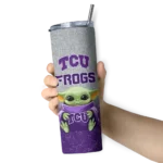 tcu-horned-frogs-yoda-smile-purple-skinny-tumbler-best-selling.webp