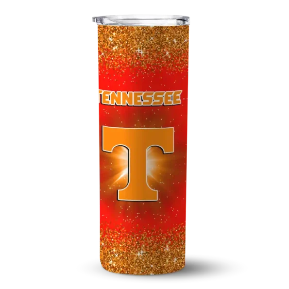 tennessee volunteers radiant glitter orange skinny tumbler best selling