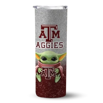 Texas A&M Aggies Yoda Smile Maroon Skinny Tumbler