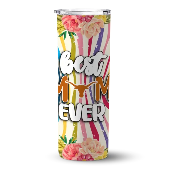 texas longhorns flower cluster skinny tumbler best selling