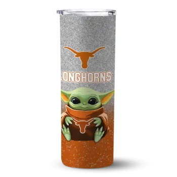 Texas Longhorns Tumber - Texas Yoda Smile Skinny Orange