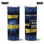 toledo-rockets-radiant-glitter-blue-skinny-tumbler-best-selling-1.webp