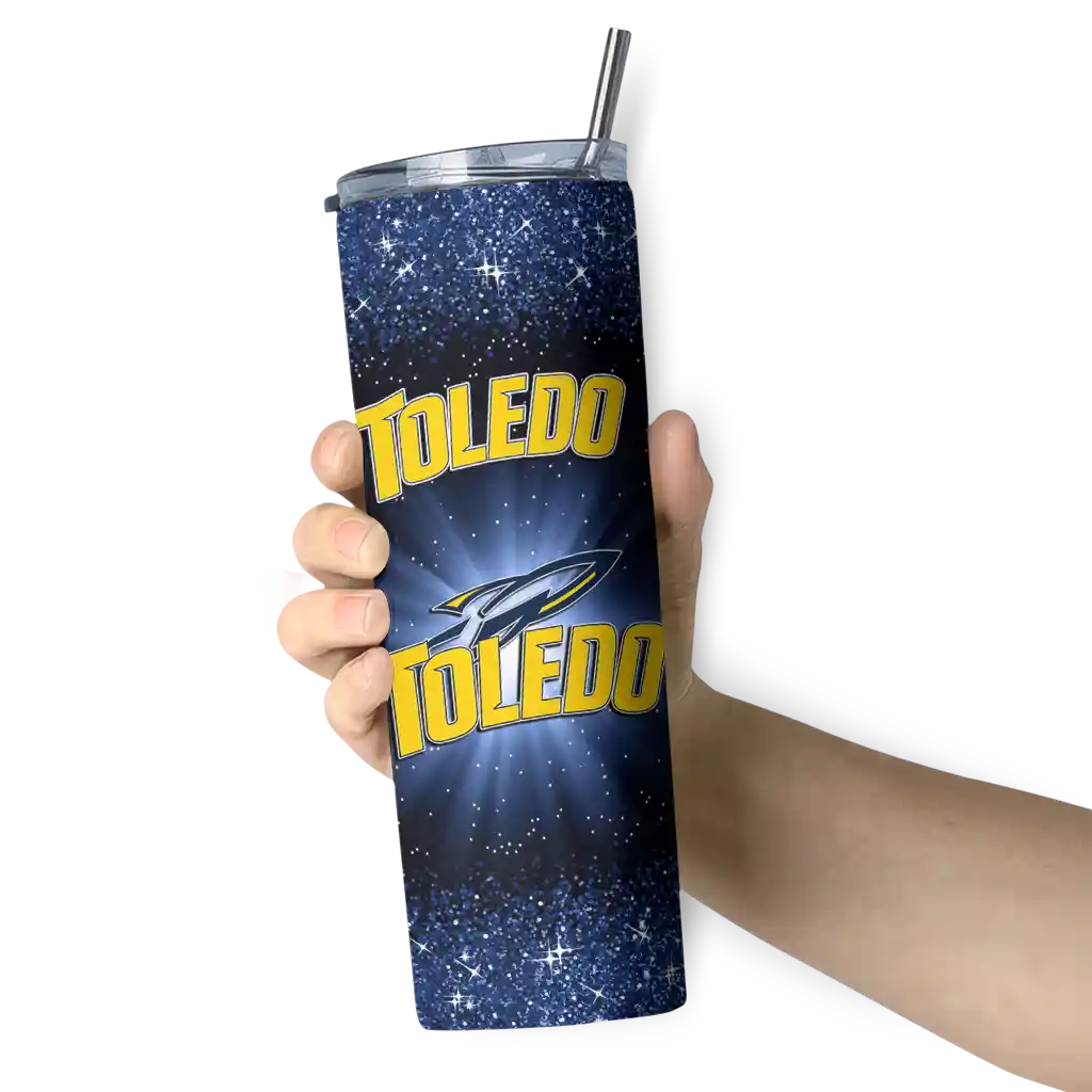 toledo-rockets-radiant-glitter-blue-skinny-tumbler-premium-grade.webp