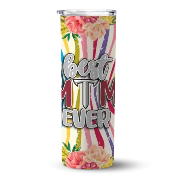 Troy Trojans Flower Cluster Skinny Tumbler