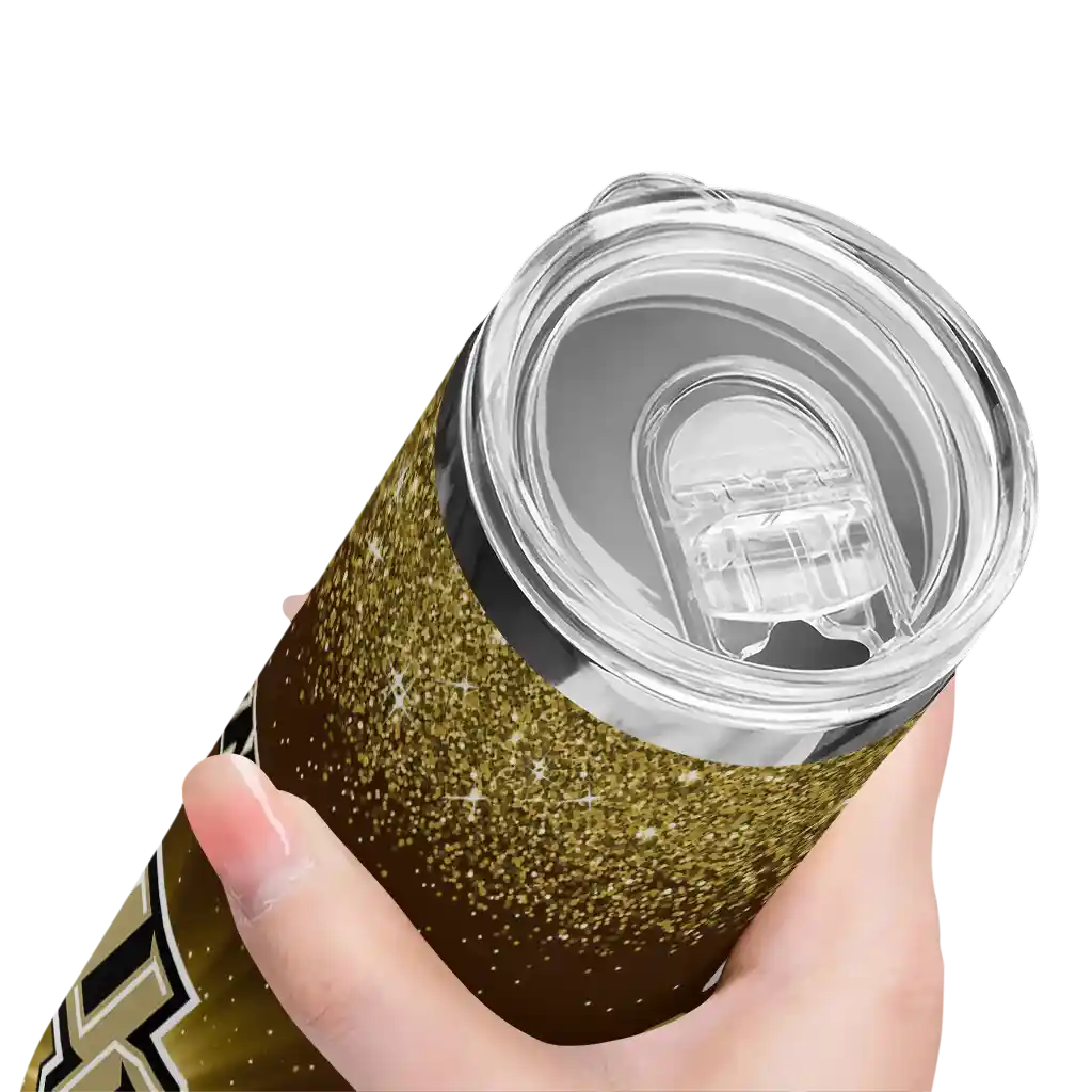 ucf-knights-radiant-glitter-gold-skinny-tumbler-high-quality.webp