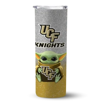 UCF Knights Yoda Smile Gold Skinny Tumbler