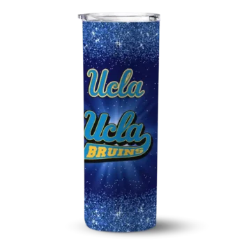UCLA Bruins Radiant Glitter Blue Skinny Tumbler