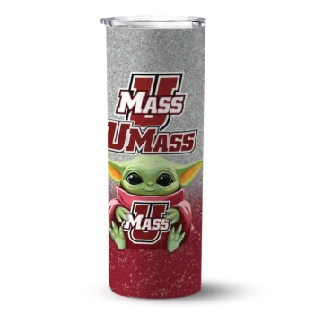 UMass Minutemen Yoda Smile Red Skinny Tumbler