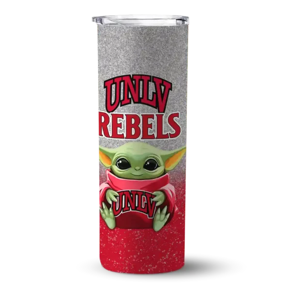 unlv rebels yoda smile red skinny tumbler best selling