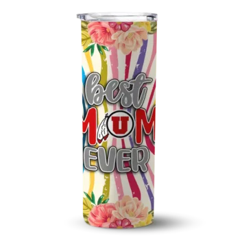 Utah Utes Flower Cluster Skinny Tumbler