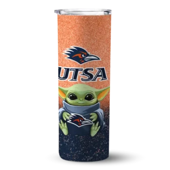 UTSA Roadrunners Yoda Smile Orange Skinny Tumbler
